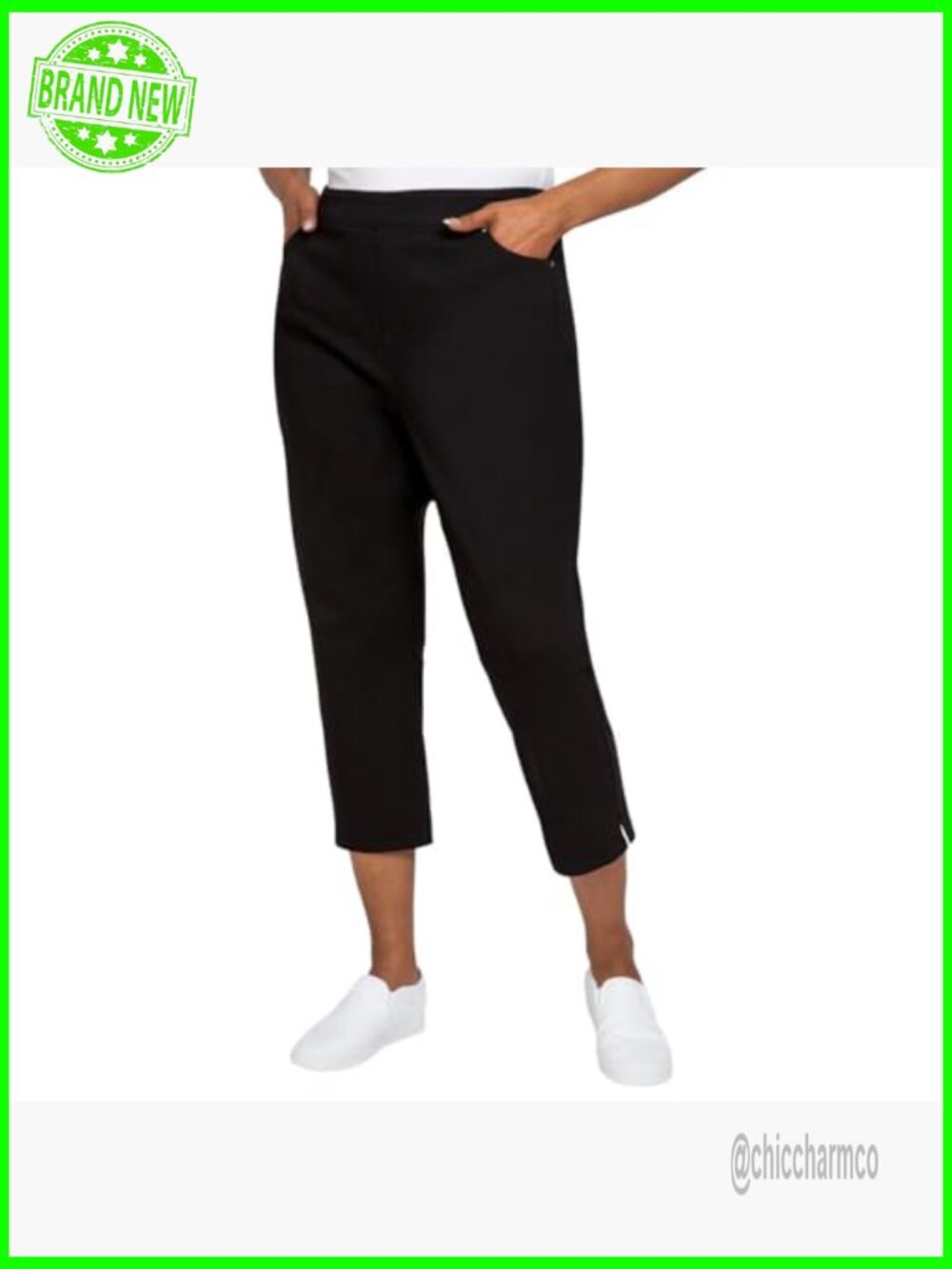 Comfort Stretch Pull-On Capri Pants with Tummy Control Panel - Picture 4 of 7